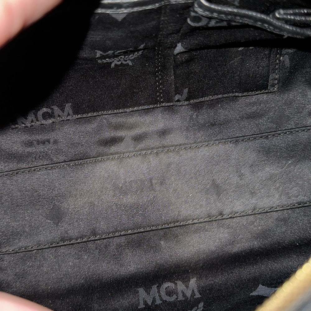 MCM Black Leather Small Boston Handbag - Picture 9 of 11